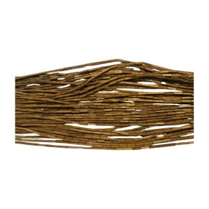 Hematyt naturalny prostopadłościan  jasny brąz  8x2 mm sznur 40cm