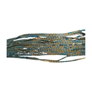 Hematyt naturalny prostopadłościan zieleń  4x2 mm sznur 40cm