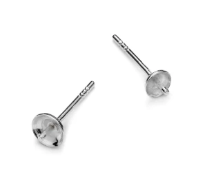 Silver 925 stud with 6 mm cup and post