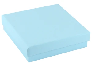 Opakowanie do biżuterii 86×25×86 mm niebieskie,  biały wkład