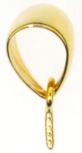 Gold-plated silver pendant bail