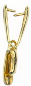 Gold-plated silver pendant bail