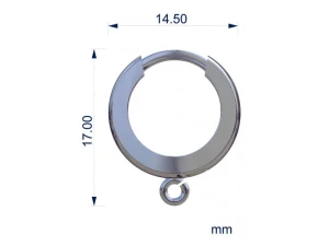 Hoop clasps silver Ag 10/ZZT