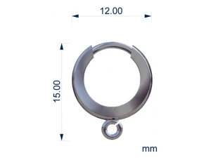 Hoop clasps silver Ag 8/ZZT