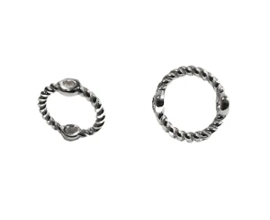 Srebrne kółeczko ozdobne 10 mm – element do biżuterii