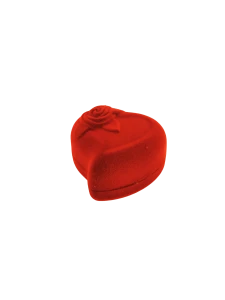 Opakowanie flokowane serce z kwiatkiem