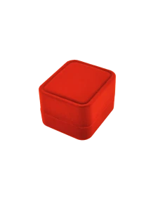 Square flocked jewelry box