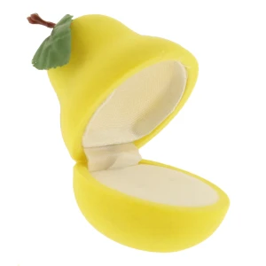 Flokowane pudełko na biżuterię gruszka