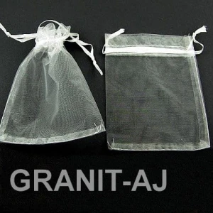 White jewelry pouch 12x10 cm